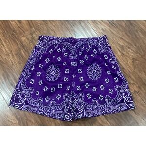 Bravest Studios Paisley Mesh Shorts Size L Color Purple